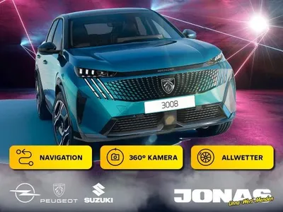 Peugeot Peugeot 3008 HYBRID 145 e- Allure Business Allwetterreifen & Navi & 360° Kamera im Auto Abo von LeasingMarkt.de