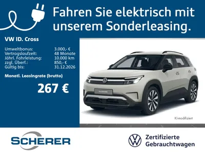 VW Volkswagen ID.Cross Life "Bestellfahrzeug & Abholung WOB" im Leasing von Null-Leasing