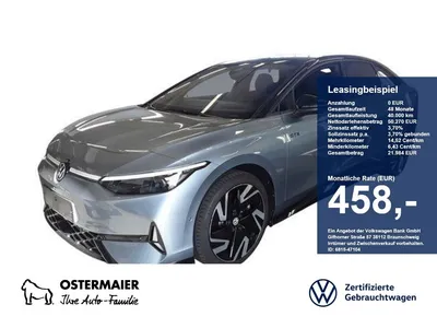 VW Volkswagen ID.7 GTX 340PS NP.81T ACC.5J-G.WÄRMEPUMPE.AHK.AR im Leasing von Null-Leasing