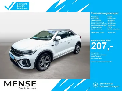VW Volkswagen T-Roc Cabriolet 1.5 TSI DSG R-Line CarPlay AHK im Leasing von Null-Leasing