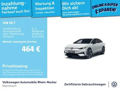 VW Volkswagen ID.7 Pro S GAR2030 Navi AHK Kamera uvm. im Leasing von LeasingMarkt.de