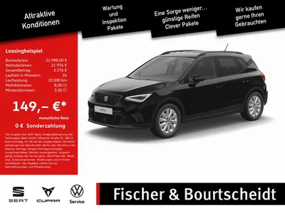 Seat Seat Arona 1.0 TSI Style KAMERA NAVI ACC FACEL. LED im Auto Abo von Null-Leasing