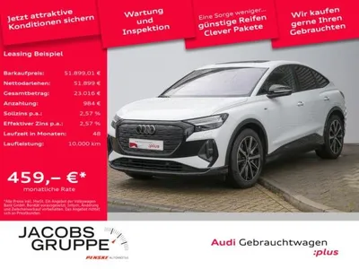Audi Audi Q4 e-tron Sportback 45 quattro 2x S line/AHK/Matrix/HuD/Pano/Wärmepumpe im Auto Abo von LeasingMarkt.de