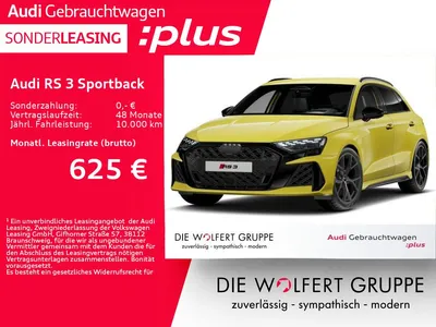 Audi Audi RS 3 Sportback RS-SPORTAGA*280KM/H*RFK*SONOS*HUD im Leasing von Null-Leasing