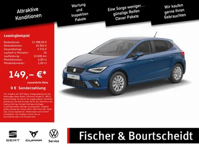 Seat Seat Ibiza 1.0 TSI Style KAMERA NAVI ACC FACEL. LED im Leasing von Null-Leasing