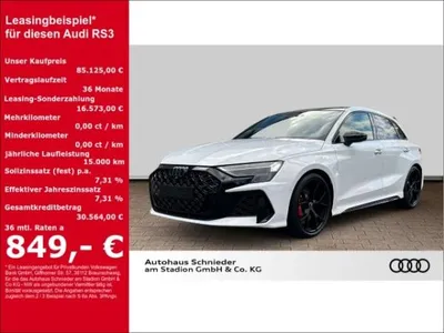 Audi Audi RS3 Sportback 2.5 TFSI quattro HUD+PANO+NAVI+LEDER+MATRIX-LED im Auto Abo von LeasingMarkt.de