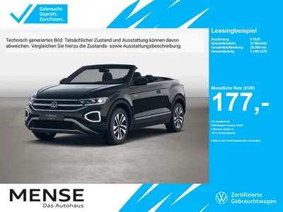VW Volkswagen T-Roc Cabriolet 1.0TSI Style Energy CarPlay ACC im Leasing von Null-Leasing