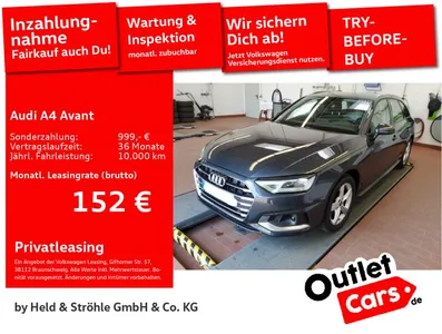 Audi Audi A4 Avant advanced 30 TDI AHK LED NAVI SOUND im Leasing von Null-Leasing