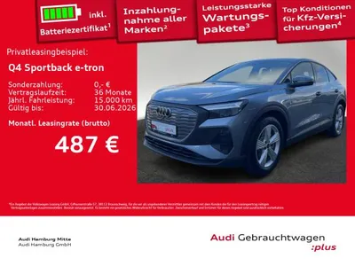 Audi Audi Q4 e-tron Q4 Sportback 45 e-tron LM21 AHK Sound im Leasing von LeasingMarkt.de
