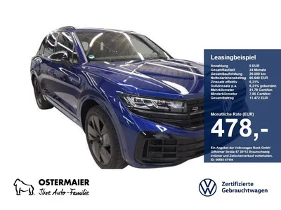 VW Volkswagen Touareg R HYBRID 462PS NP.121T AHK.5JG.AREA-V.HE im Leasing von Null-Leasing