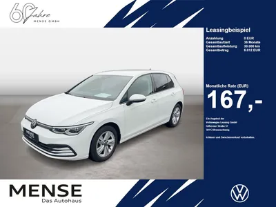 VW Volkswagen Golf VIII 1.5 TSI Life CarPlay h/k AHK Standhzg im Leasing von Null-Leasing