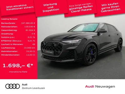 Audi Audi RS Q8 performance 305KM/H CARBON KERAMIK LASER im Auto Abo von Null-Leasing