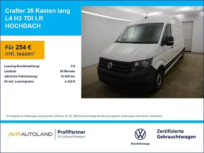 VW Volkswagen Crafter 35 Kasten lang L4 H3 TDI LR HOCHDACH im Leasing von Null-Leasing