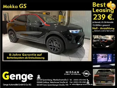 Opel Opel Mokka-e GS Line Park & Go, Sitz & Lenkradheiz, P im Leasing von Null-Leasing