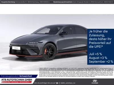 Hyundai Hyundai IONIQ 6 N 84kWh 609PS 4WD Basis HUD Navi Soundsy im Leasing von Null-Leasing