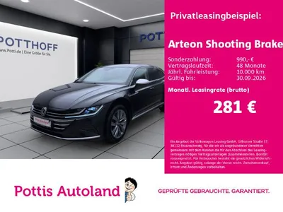 VW Volkswagen Arteon Shooting Brake 2.0 TDI DSG ELEGANCE AHK K im Leasing von Null-Leasing