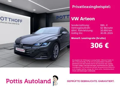 VW Volkswagen Arteon 2.0 TDI DSG R-LINE STDHZG PANO NAVI IQ.LI im Leasing von Null-Leasing