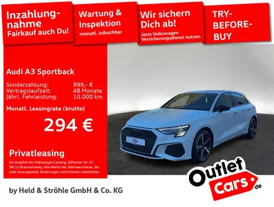 Audi Audi A3 Sportback S line 35 TDI AHK MATRIX B&O NAVI+ im Leasing von Null-Leasing