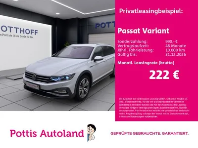 VW Volkswagen Passat Variant 2.0 TDI DSG 4M ALLTRACK STDHZG AH im Leasing von Null-Leasing