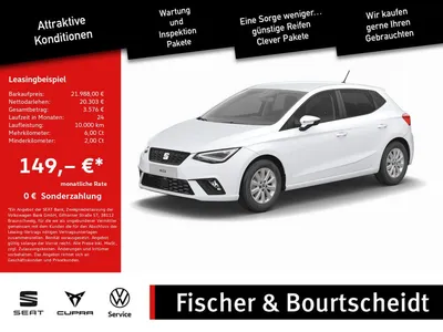 Seat Seat Ibiza 1.0 TSI Style KAMERA NAVI ACC FACEL. LED im Leasing von Null-Leasing