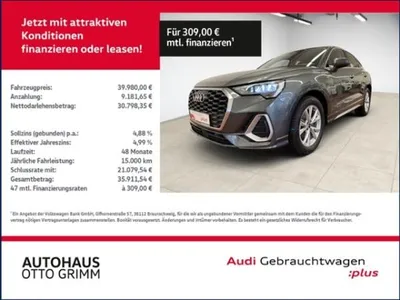 Audi Audi Q3 Sportback 35 TFSI S line KLIMA NAVI im Auto Abo von LeasingMarkt.de