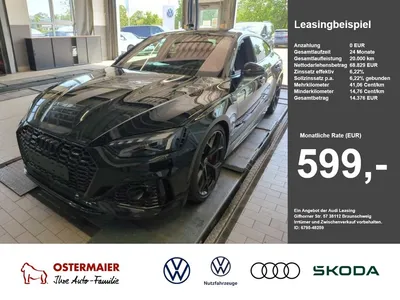 Audi Audi RS 5 Sportback 2.9TFSI 450PS QUATTRO B&O.PANO.MA im Leasing von Null-Leasing