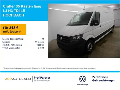 VW Volkswagen Crafter 35 Kasten lang L4 H3 TDI LR HOCHDACH im Leasing von Null-Leasing