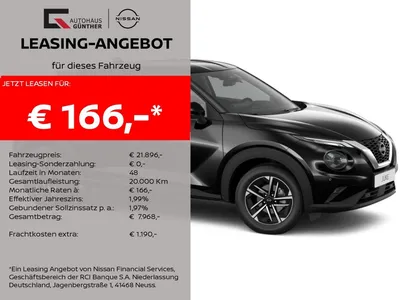 Nissan Nissan Juke N-CONNECTA 114PS 6MT Winter/Carplay/RFK im Auto Abo von Null-Leasing