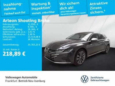 VW Volkswagen Arteon Shooting Brake 2.0 TSI DSG Elegance Navi IQ.Light DAB+ FrontAssist im Auto Abo von LeasingMarkt.de