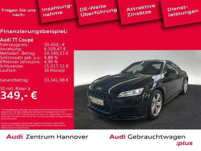 Audi Audi TT Coupe 45 TFSI DAB virtual Xenon im Auto Abo von Null-Leasing