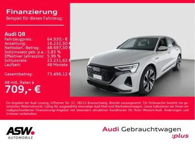 Audi Audi Q8 50 e-tron S line quattr NAVI MATRIX UVP 99540 0,25% Versteuerung im Auto Abo von LeasingTime