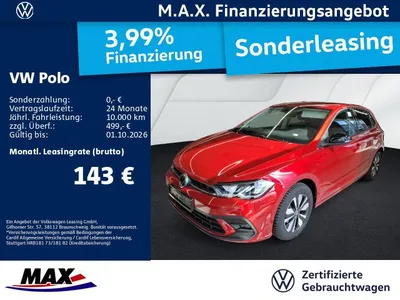 VW Volkswagen Polo 1.0 TSI DSG GOAL LED+AHK+KAMERA+DCP+APP+ACC im Leasing von Null-Leasing