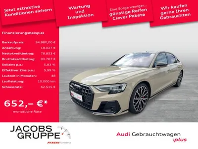 Audi Audi S8 Individual/Black+/189UPE/Digi Matrix/Vollleder/360°/STHZ/Pano/HuD im Leasing von LeasingMarkt.de