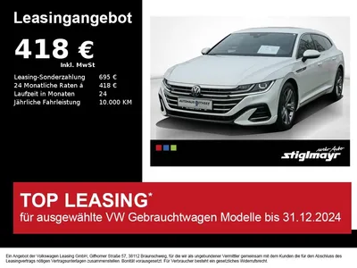 VW VW Arteon Shooting Brake R-line TDI 4M ACC+AHK+IQ im Auto Abo von Null-Leasing