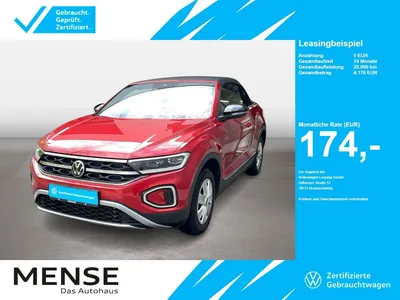 VW Volkswagen T-Roc Cabriolet 1.5 TSI DSG Style Goal CarPlay im Leasing von Null-Leasing