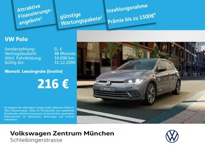 VW Volkswagen Polo 1.0 TSI Style AHK IQ.Light IQ.Drive Pano Sp im Leasing von Null-Leasing