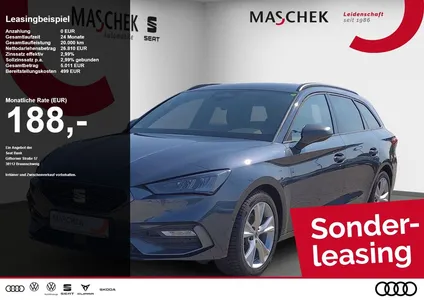 Seat Seat Leon ST FR Sonderleasing 1.5 eTSI DSG Navi RearV im Leasing von Null-Leasing