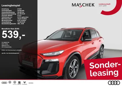 Audi Audi Q6 e-tron S line 0.25% Pano 360°Kamera HUD Matri im Leasing von Null-Leasing