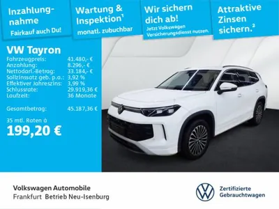 VW Volkswagen Tayron 2.0 TDI DSG 4Motion Life 7 Sitze AHK ACC Navi IQ.Light DAB+ FrontAssist im Leasing von LeasingMarkt.de