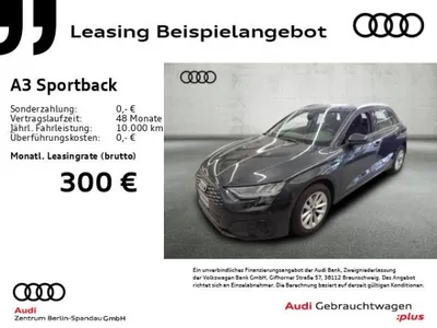 Audi Audi A3 Sportback 30 TFSI *NAV+*ACC*Virt.C*PDC+* im Auto Abo von LeasingMarkt.de