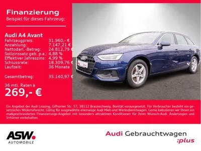 Audi Audi A4 Avant 35TDI Stronic Navi LED StandHz PDC GRA // SOFORT VERFÜGBAR!! im Auto Abo von LeasingMarkt.de