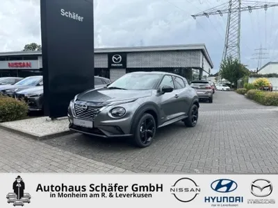 Nissan Nissan Juke TEKNA 1.6 Hybrid 143PS 4AMT BFS Navi digitales Cockpit 360 Kamera LED Apple CarPlay im Auto Abo von LeasingMarkt.de