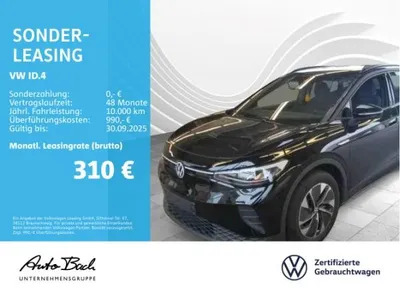 VW Volkswagen ID.4 Pure Performance Automatik, Park Assist Plus, Navi, LED, App-Connect, Klima, Sitzheizung im Auto Abo von LeasingMarkt.de
