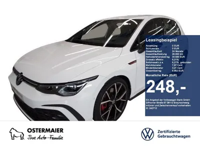 VW Volkswagen Golf VIII GTI BLACK STYLE 2.0TSI 245PS NP.61T LE im Leasing von Null-Leasing