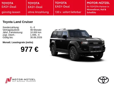 Toyota Toyota Land Cruiser Lounge 2.8 D 4x4 inkl.Panoramadach im Leasing von Null-Leasing