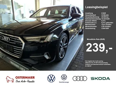 Audi Audi A6 Avant SPORT QUATTRO 45TFSI 265PS.STRONIC.MATI im Leasing von Null-Leasing