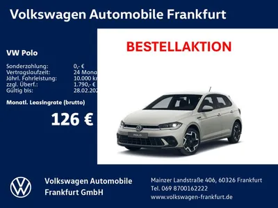 VW Volkswagen Polo R-Line 1,0 l TSI OPF 70 kW (95 PS) 5-Gang im Auto Abo von Null-Leasing
