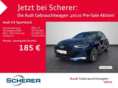 Audi Audi A3 Sportback 30 TFSI S tronic NAVI RFK ACC im Leasing von Null-Leasing