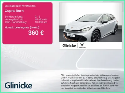 Cupra Cupra Born 170 NAVI, RFK, HEAD-UP im Leasing von Null-Leasing