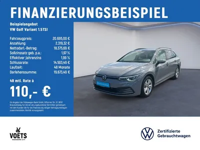 VW Volkswagen Golf Variant 1.5TSI Life LED+NAVI+ACC+STH+PDC im Leasing von Null-Leasing